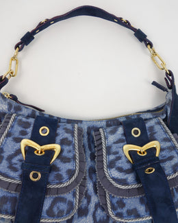 Roberto Cavalli Freedom Blue Cheetah Bag 2000's