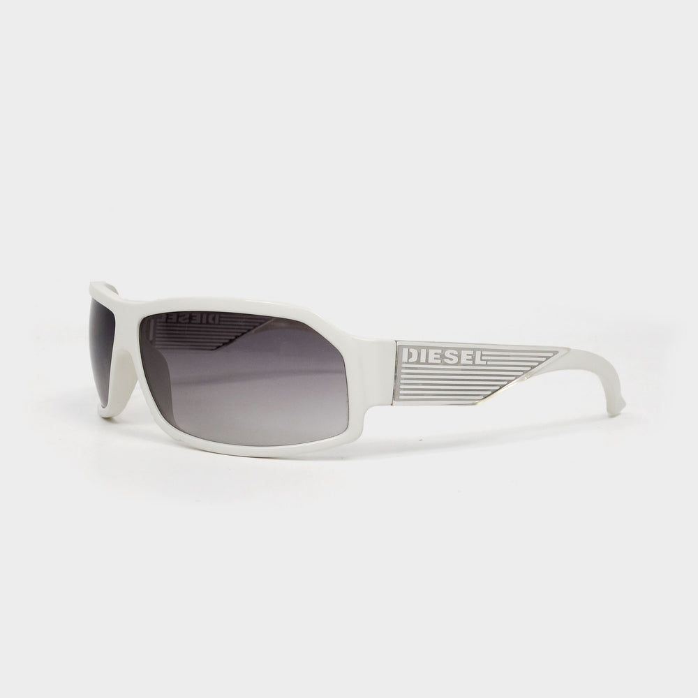 Diesel White Transparent Sunglasses 2000's