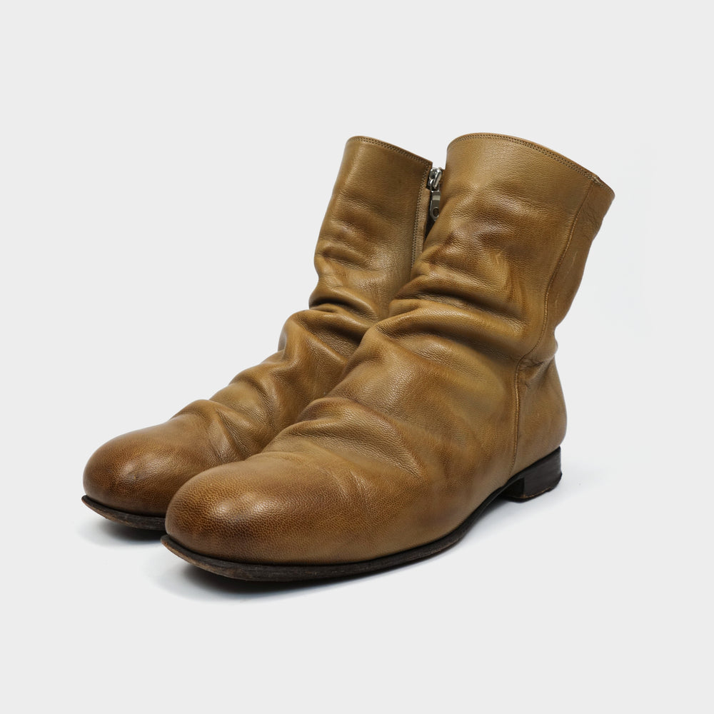 MIHARA YASUHIRO LEATHER CAMEL BOOTS 1990’S