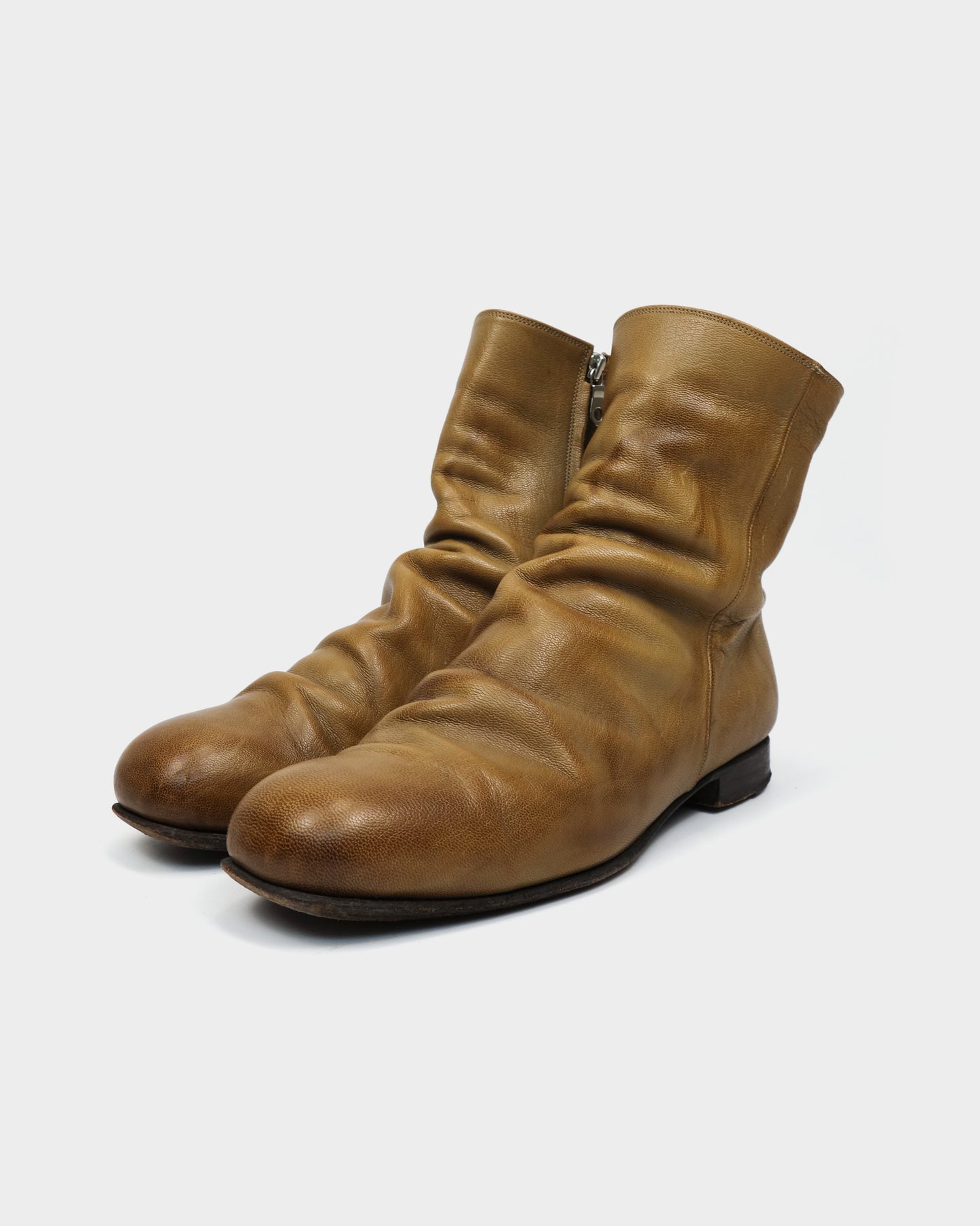 MIHARA YASUHIRO LEATHER CAMEL BOOTS 1990’S