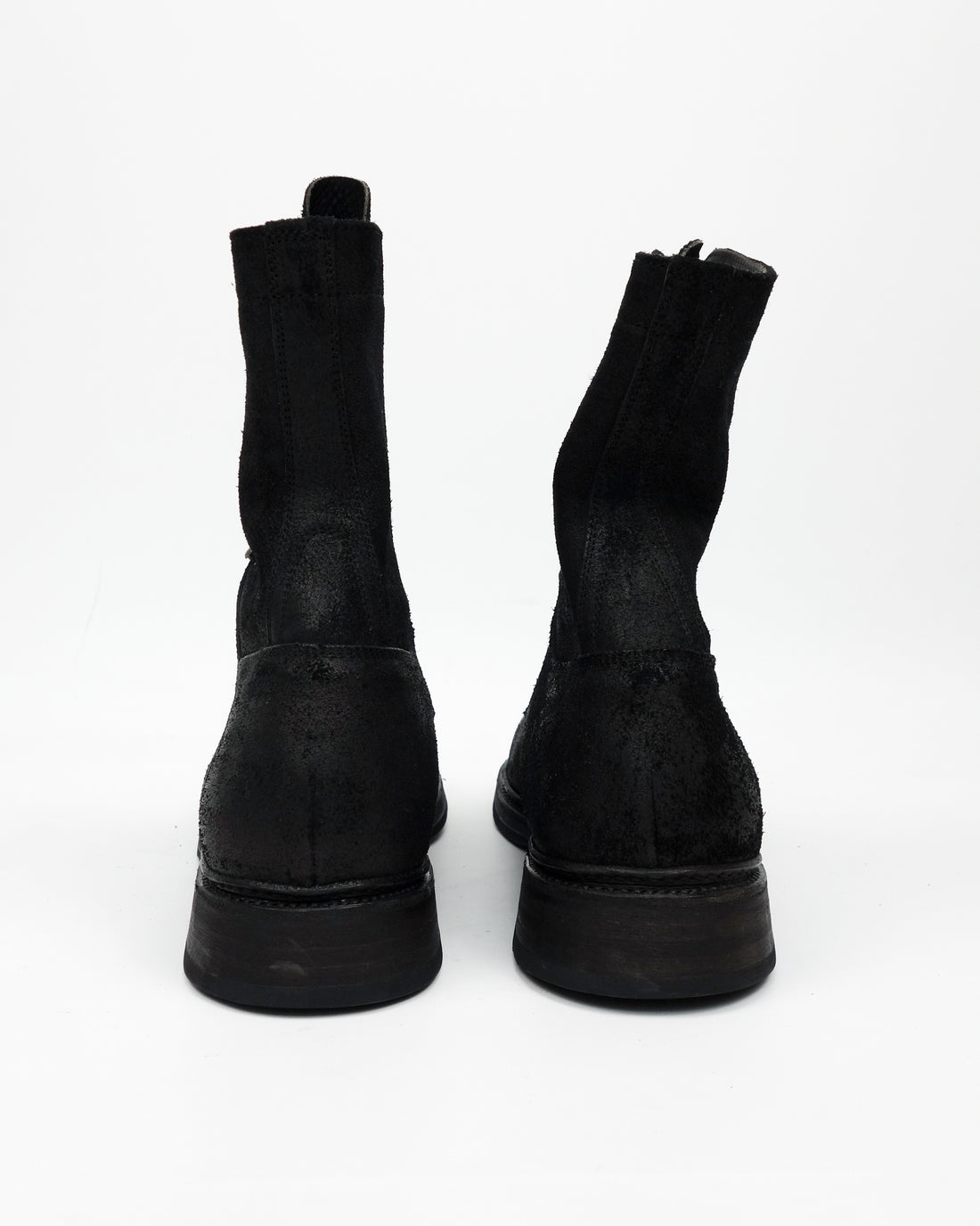 MIHARA YASUHIRO Distressed Leather Black Boots 2000’S
