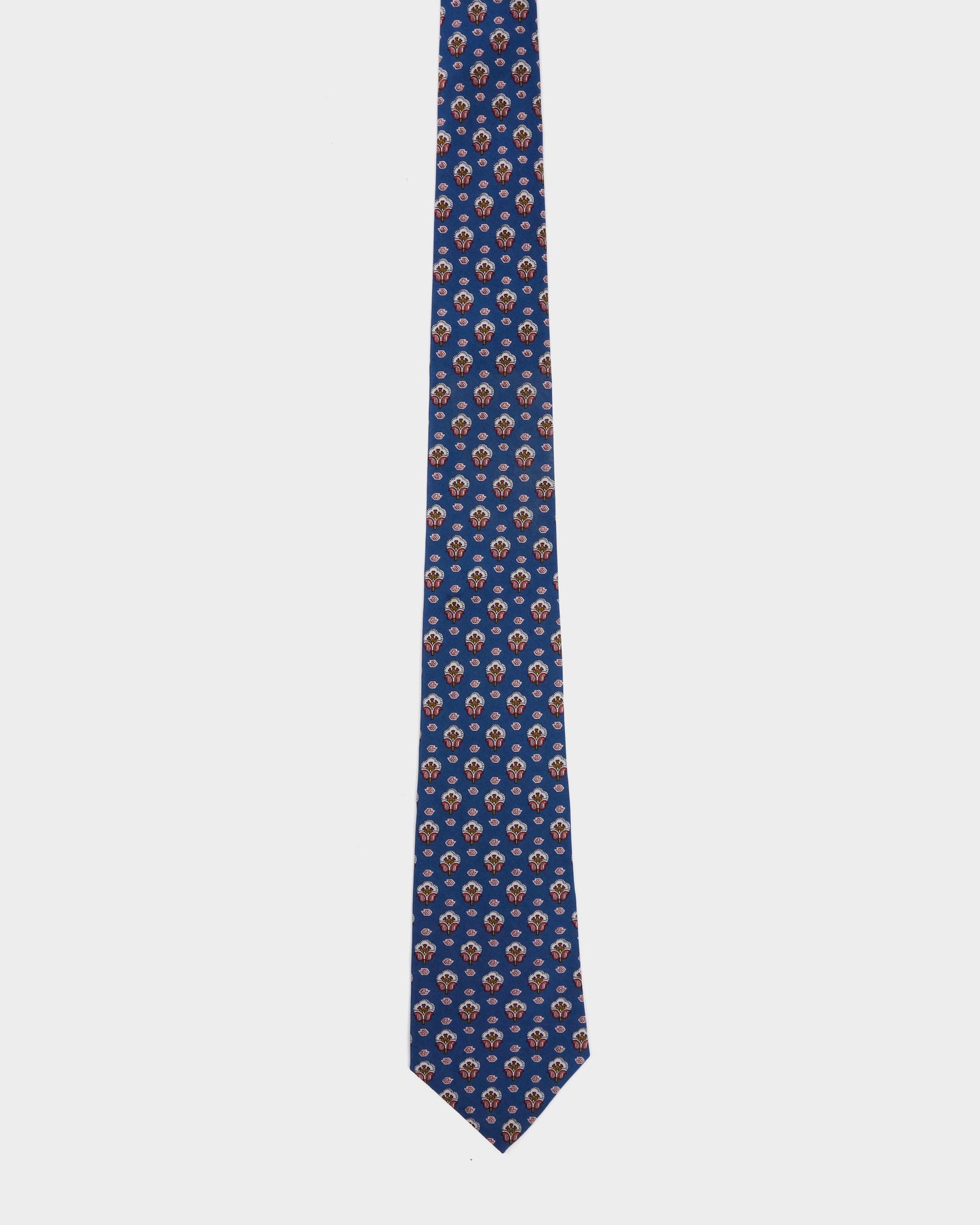 Yves Saint Laurent Blue Print Silk Tie (Made in England) 1990´s