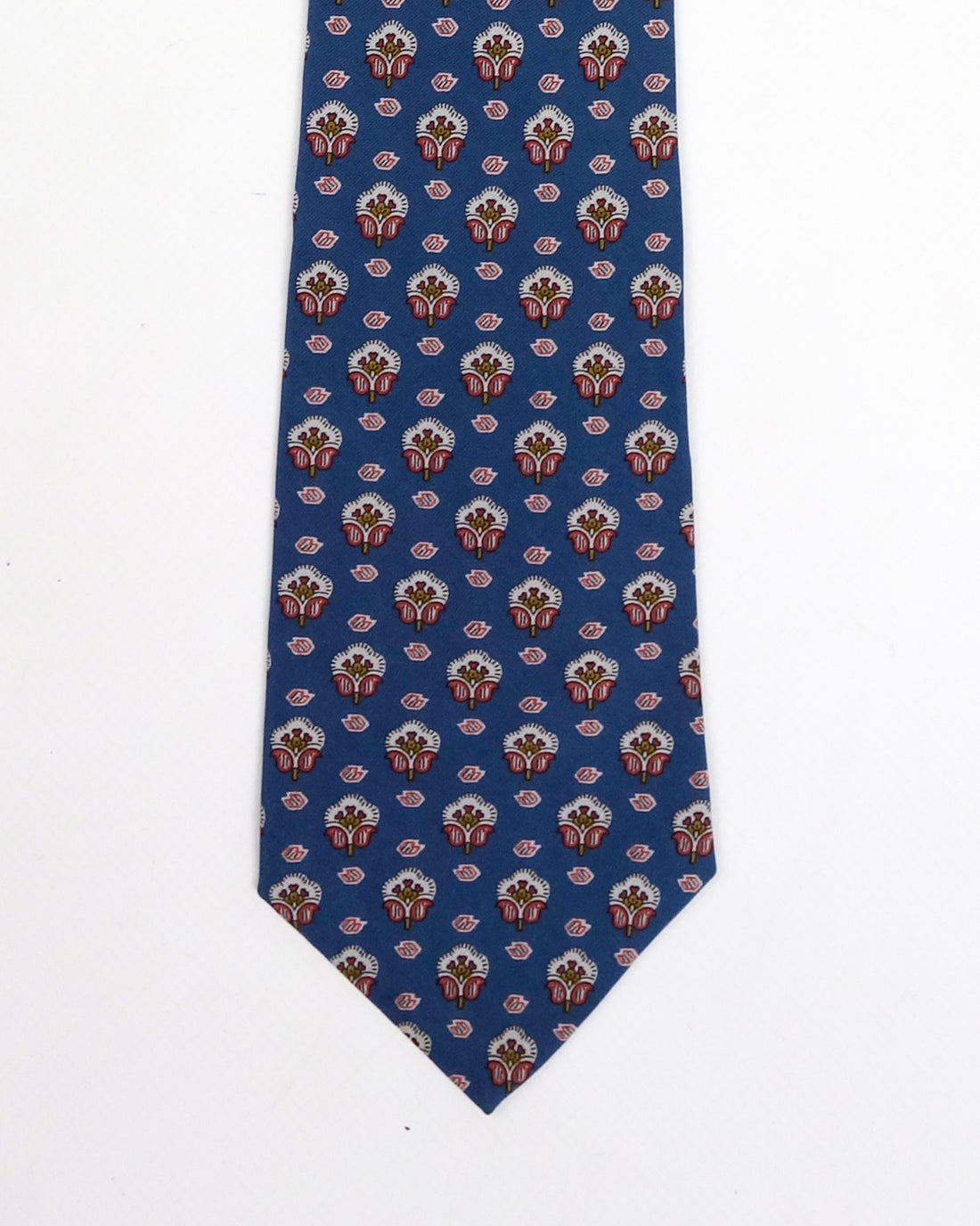 Yves Saint Laurent Blue Print Silk Tie (Made in England) 1990´s