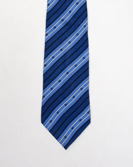 Loewe IVY Stripes Blue Silk Tie 1990's
