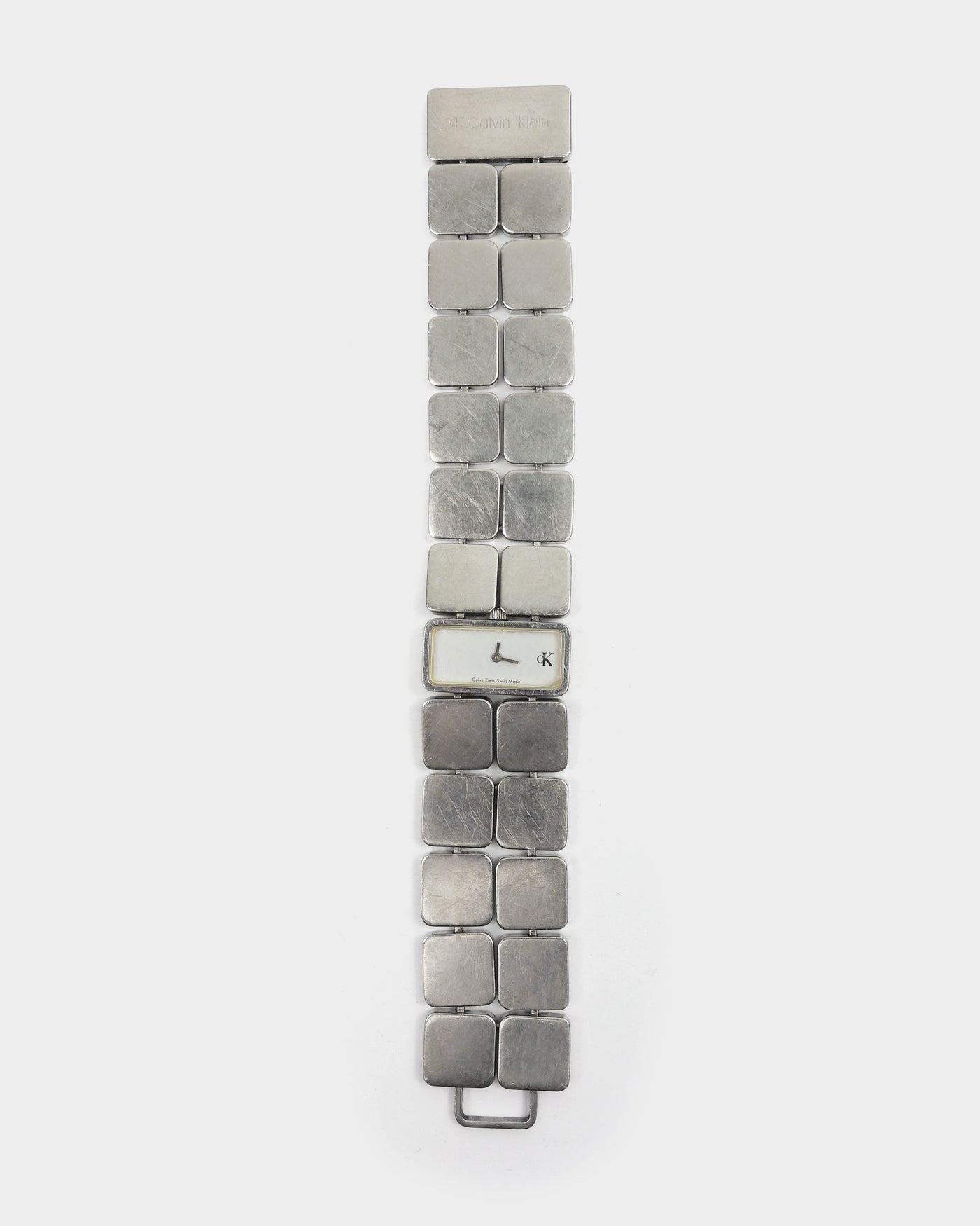Calvin Klein Swiss Made Squares Metallic Watch 2000's