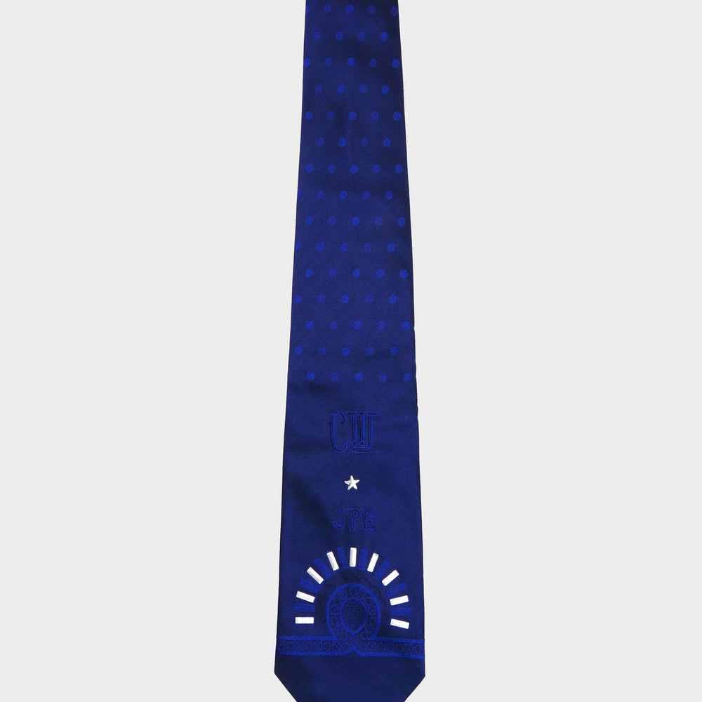 Jean Paul Gaultier Metallic Details Blue Tie 2000´s