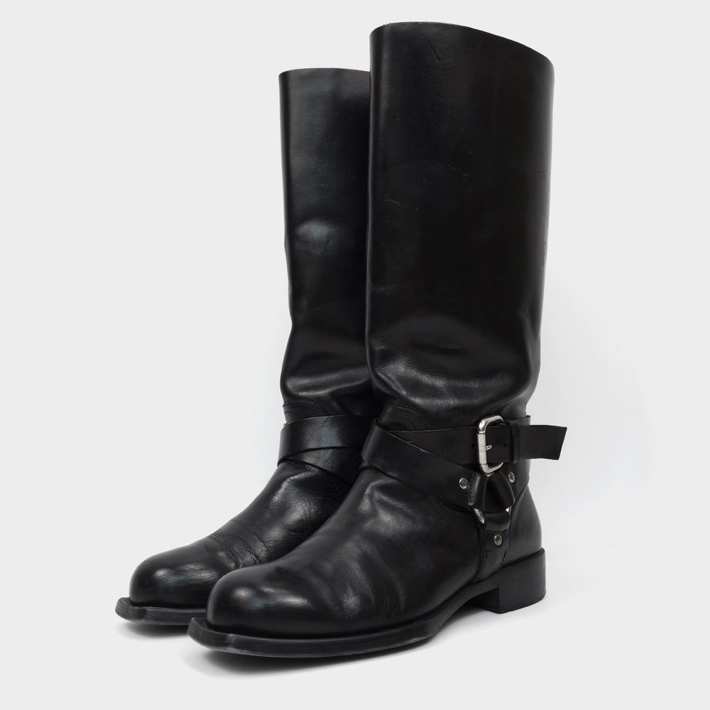 Diesel Belted High Leather Boots 2000’S