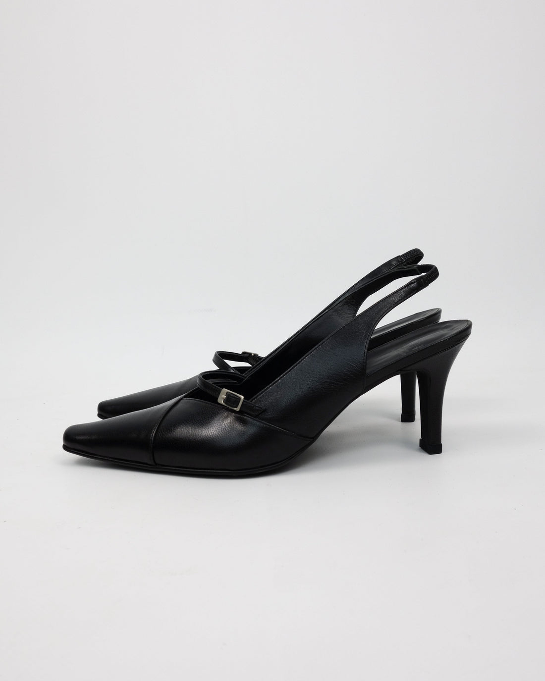 Tion By Kansai Yamamoto Black Leather Shoes 1990’s