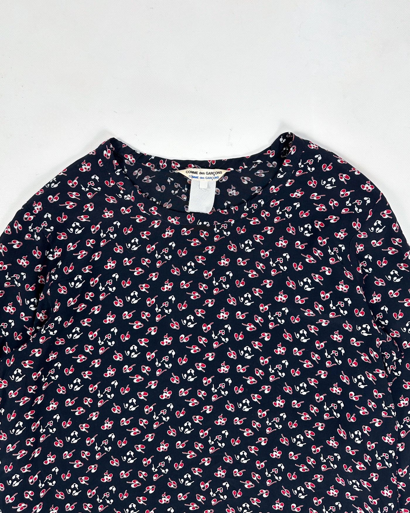 Comme Des Garçons Acetate Pattern Dark Blue Top 2000's