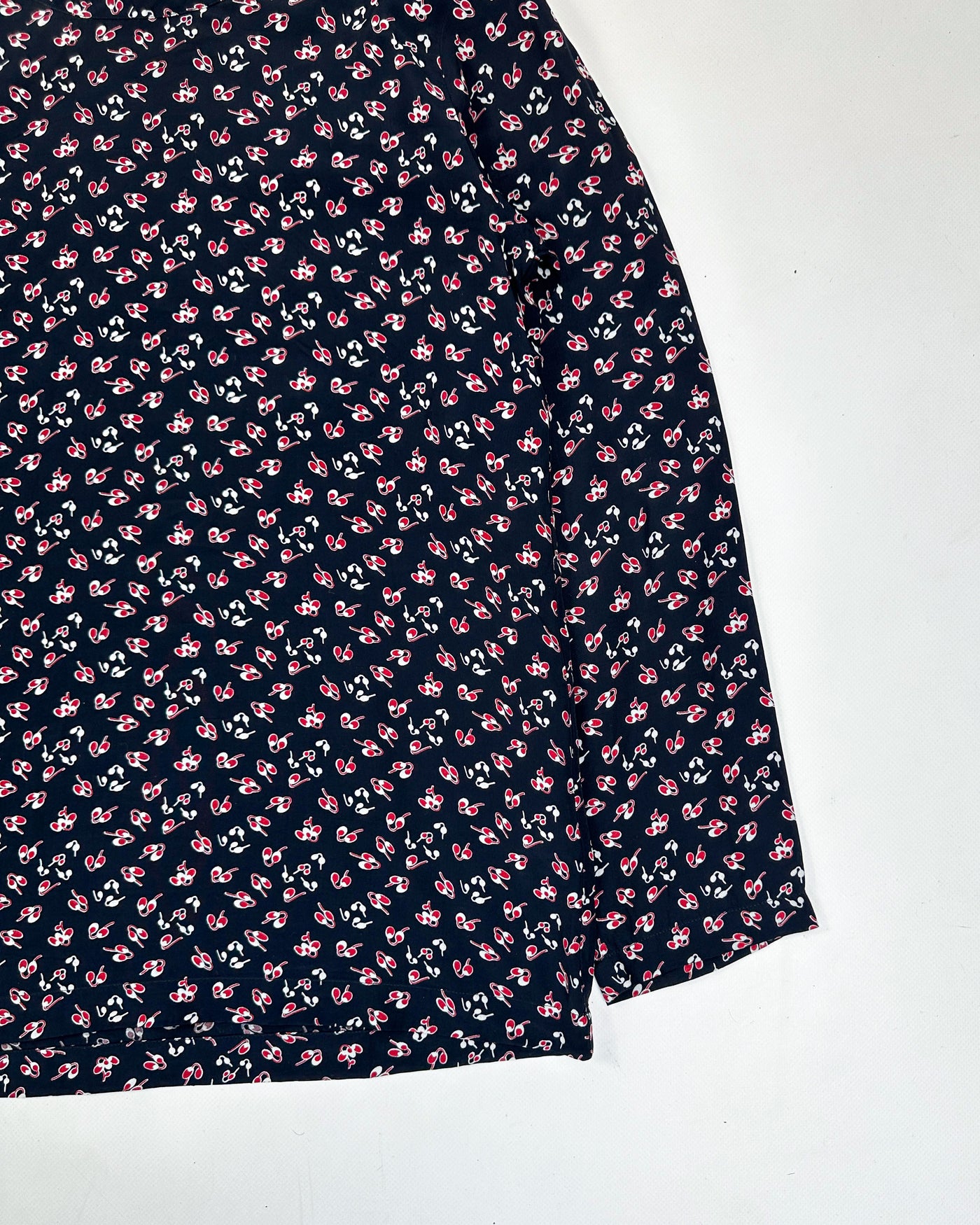 Comme Des Garçons Acetate Pattern Dark Blue Top 2000's