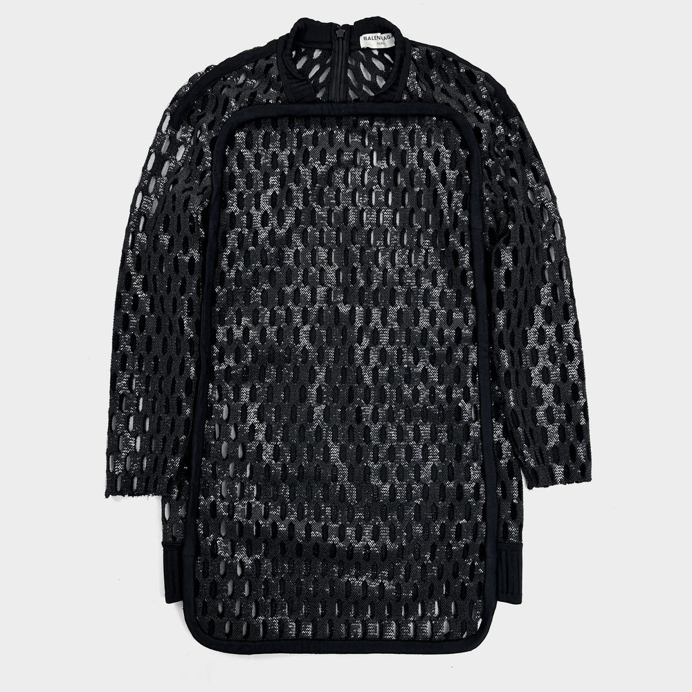 Balenciaga Shiny Mesh Heavyweight Top S/S 2015