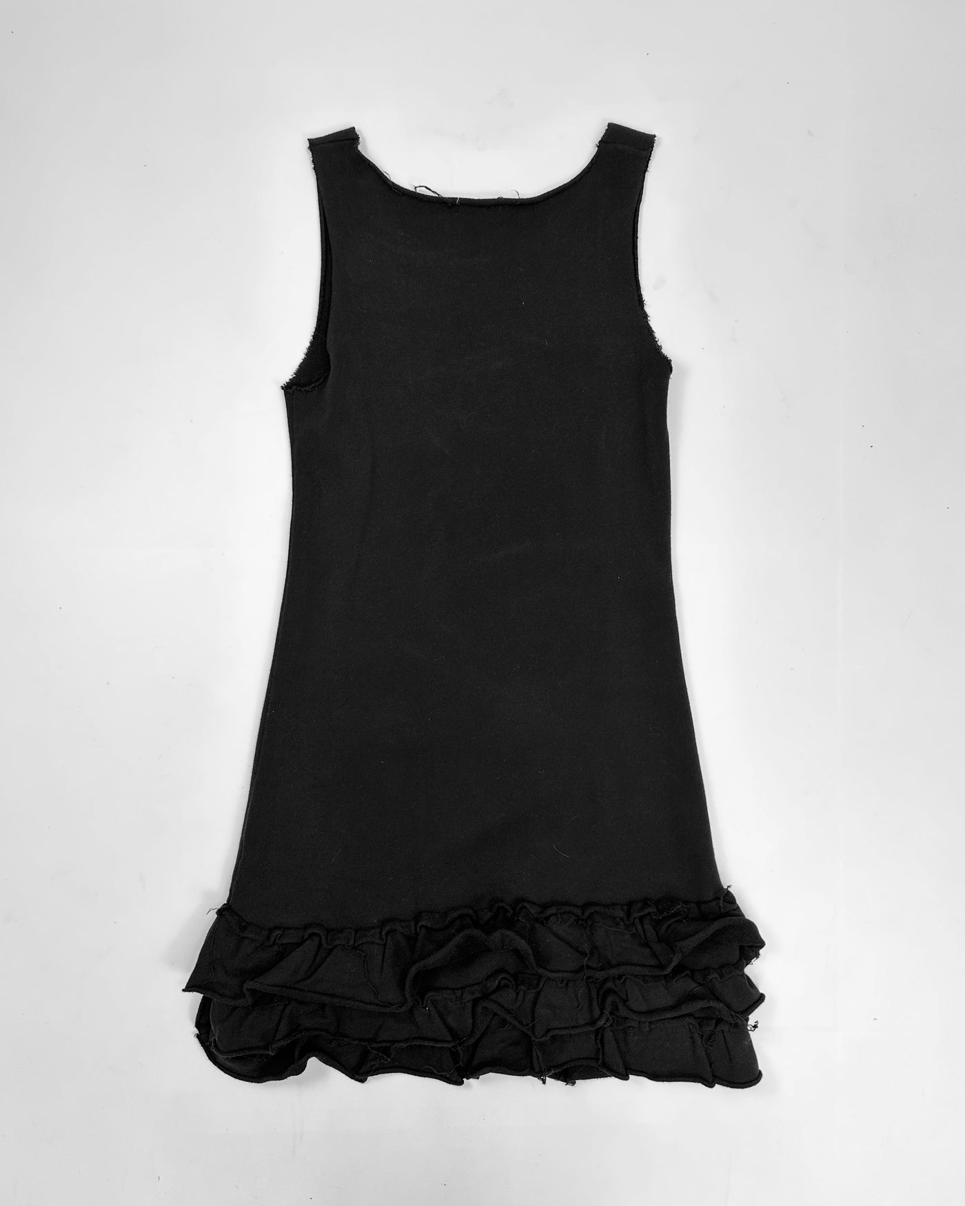 Peace Now Destroyed Black Printed Dress 2000's