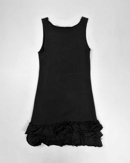 Peace Now Destroyed Black Printed Dress 2000's