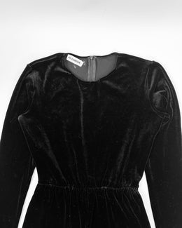 Jil Sander Dark Brown Velour Jumpsuit 2000's