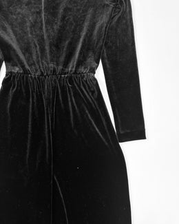 Jil Sander Dark Brown Velour Jumpsuit 2000's