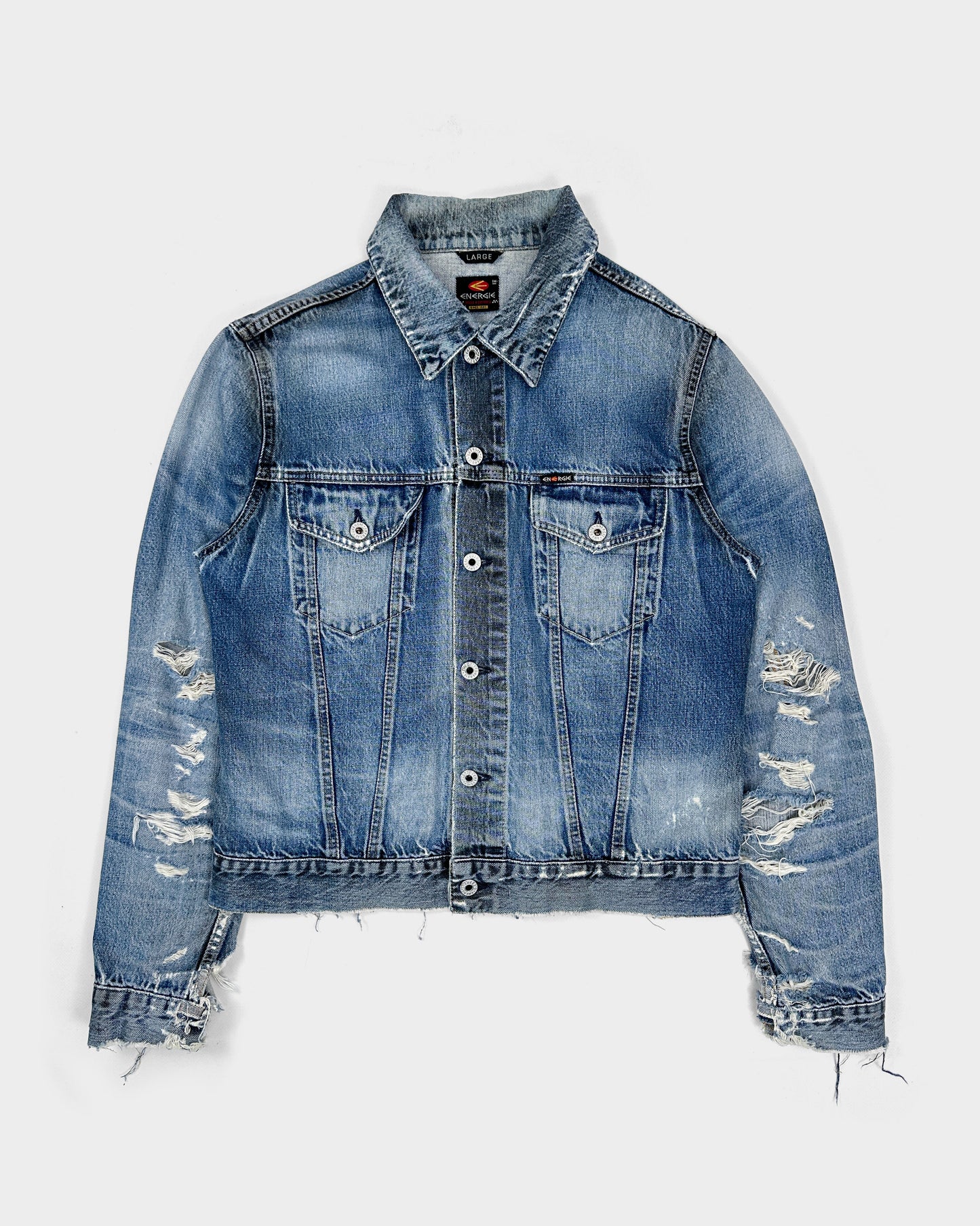 Energie Destroyed Denim Trucker Jacket 2000's