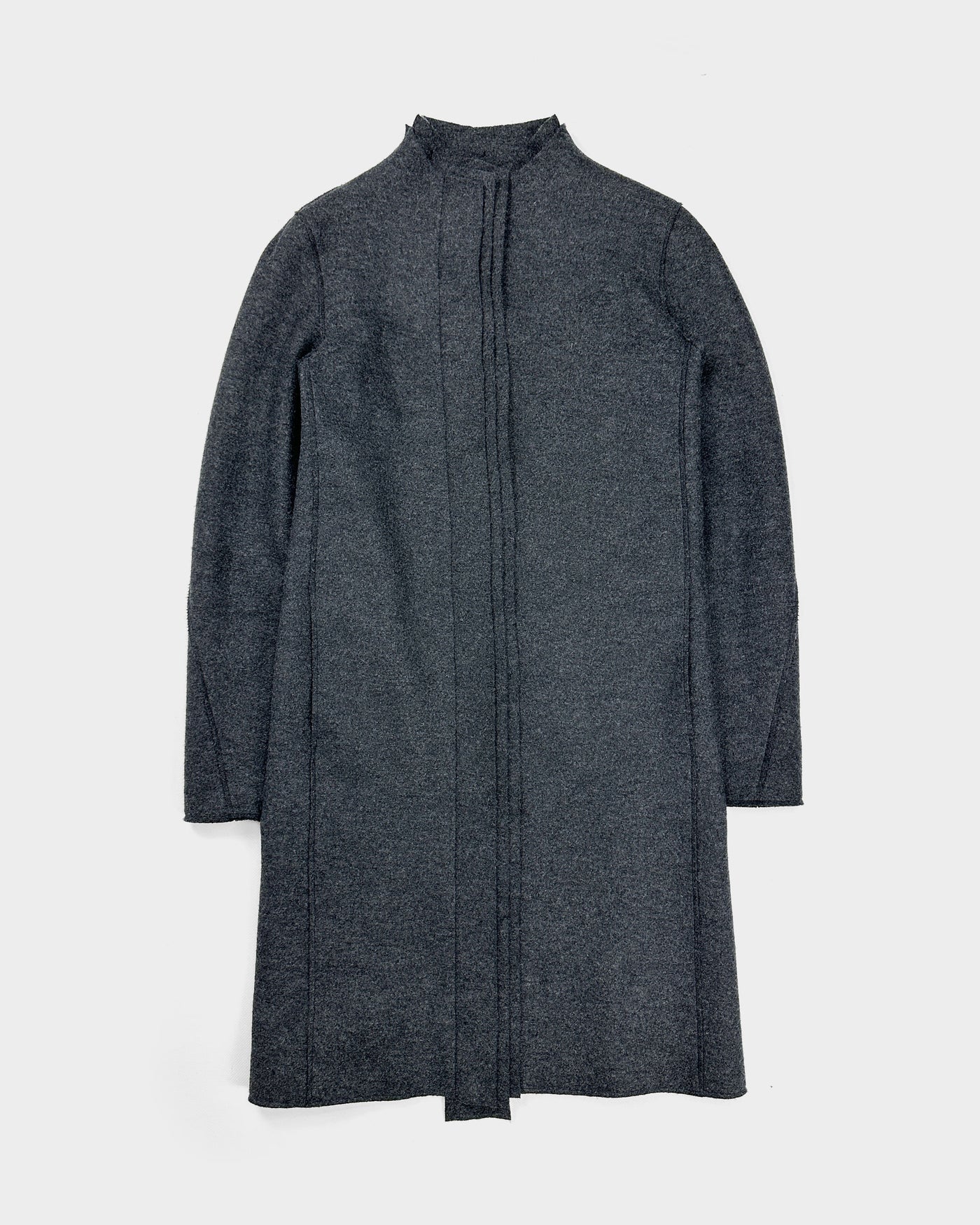 Jil Sander Virgin Wool Dark Grey Coat 2000's