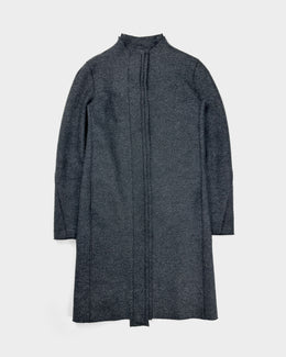 Jil Sander Virgin Wool Dark Grey Coat 2000's