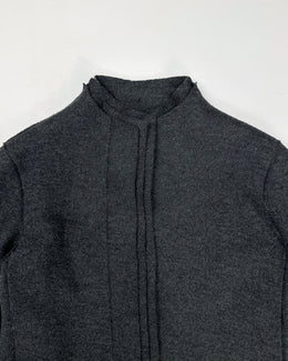 Jil Sander Virgin Wool Dark Grey Coat 2000's