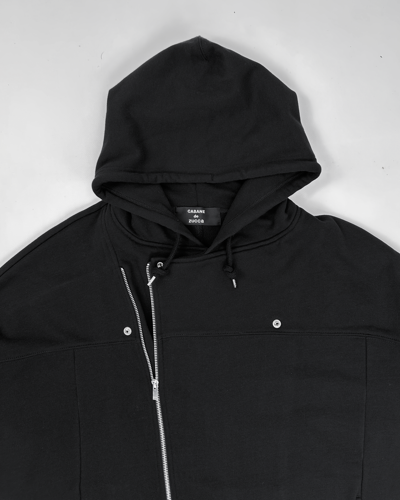 Cabane de Zucca 2-Position Black Hoodie 2000's – Vintage TTS Cabane de Zucca 2-Position Black Hoodie 2000's – Vintage TTS