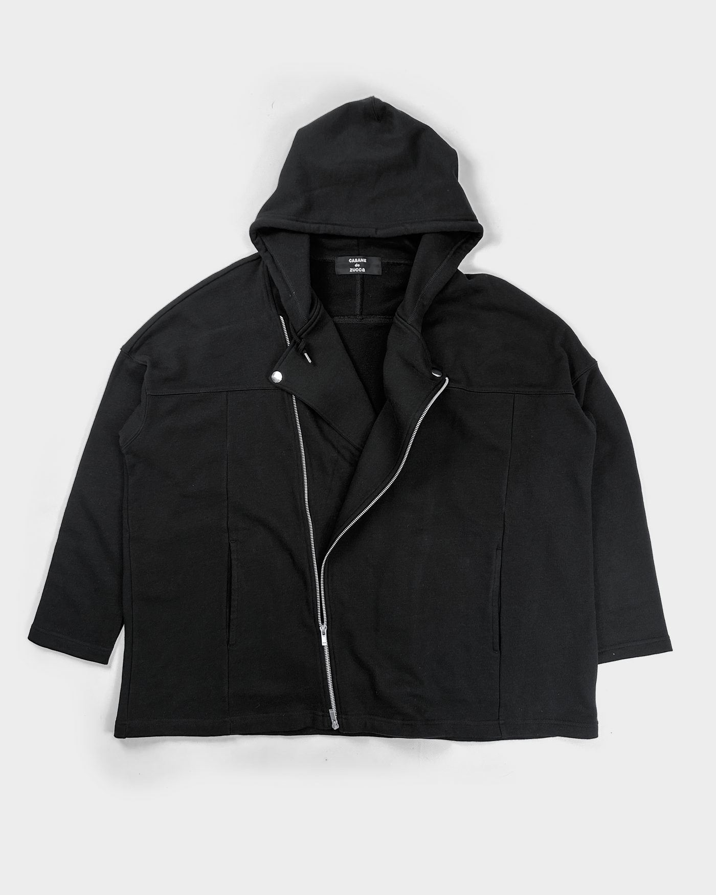 Cabane de Zucca 2-Position Black Hoodie 2000's – Vintage TTS Cabane de Zucca 2-Position Black Hoodie 2000's – Vintage TTS