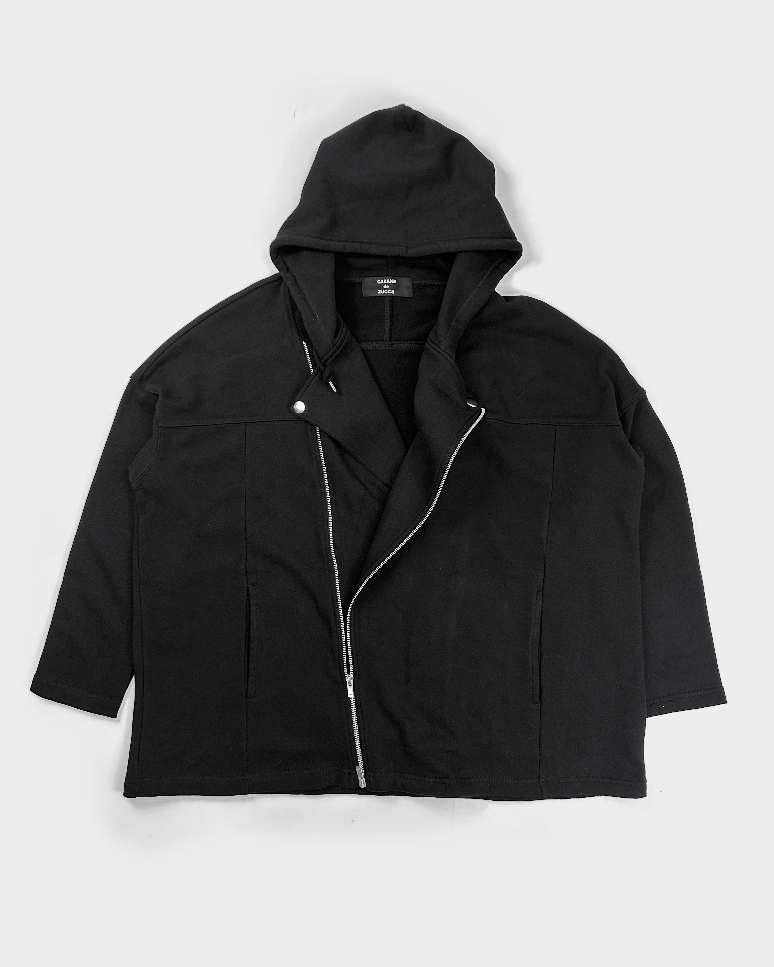 Cabane de Zucca 2-Position Black Hoodie 2000's – Vintage TTS