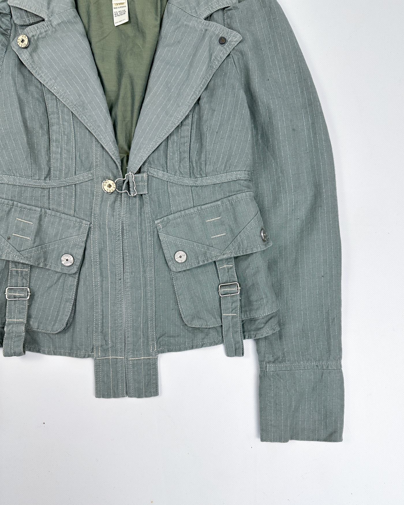 Diesel Linen + Cotton Cropped Jacket 2000's