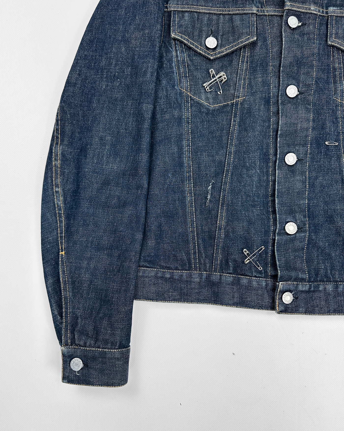 Helmut Lang Custom Distressed Classic Denim Jacket 1999