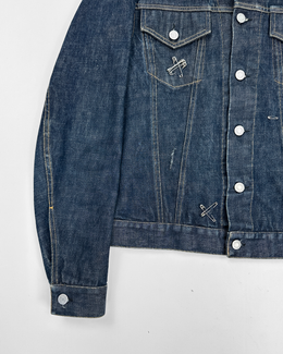 Helmut Lang Custom Distressed Classic Denim Jacket 1999