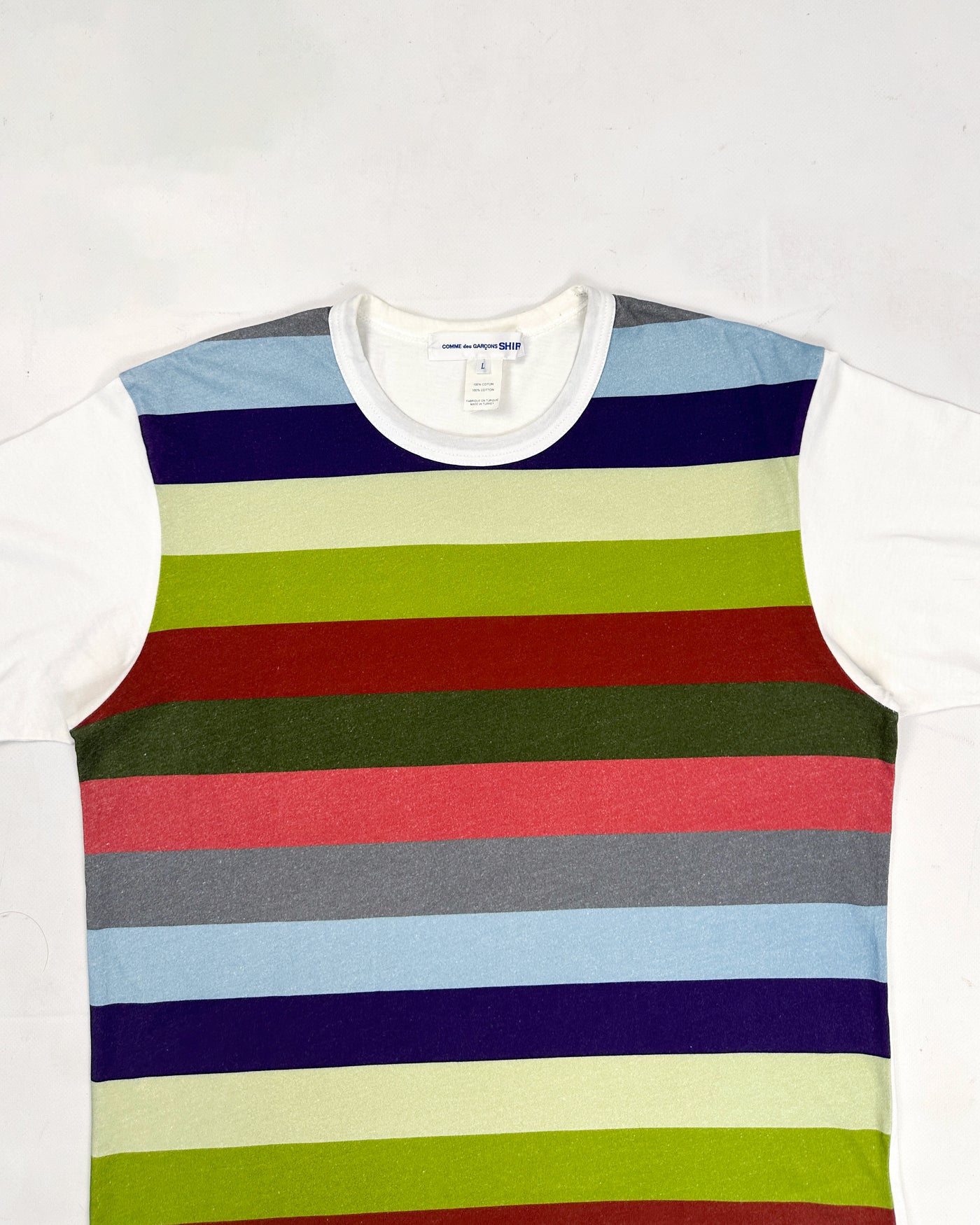Comme des Garçons Shirt Multicolor Stripes Tee 2020