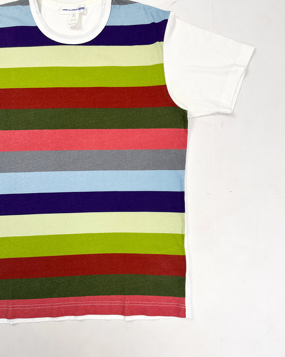 Comme des Garçons Shirt Multicolor Stripes Tee 2020