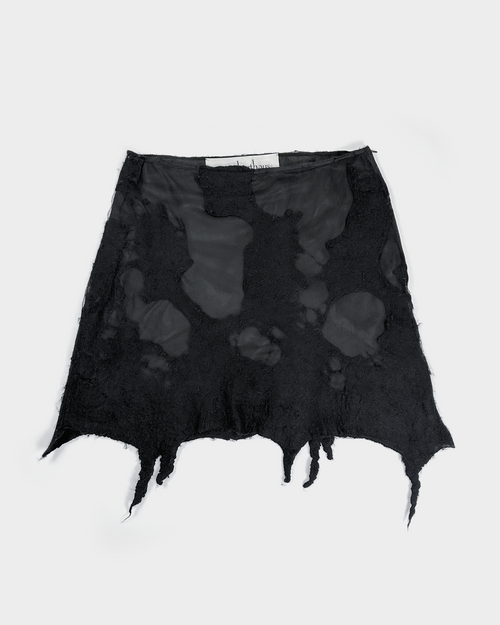 Anita Karthaus 2-Layer Distressed Skirt 2000's - Vintagetts