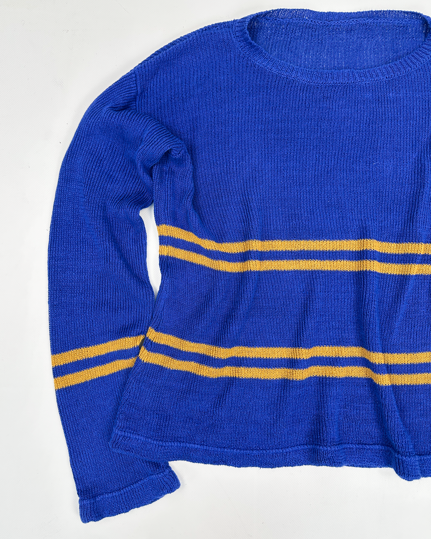 Marni Blue Striped Linen Knit S/S 2022