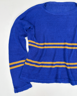 Marni Blue Striped Linen Knit S/S 2022