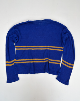 Marni Blue Striped Linen Knit S/S 2022