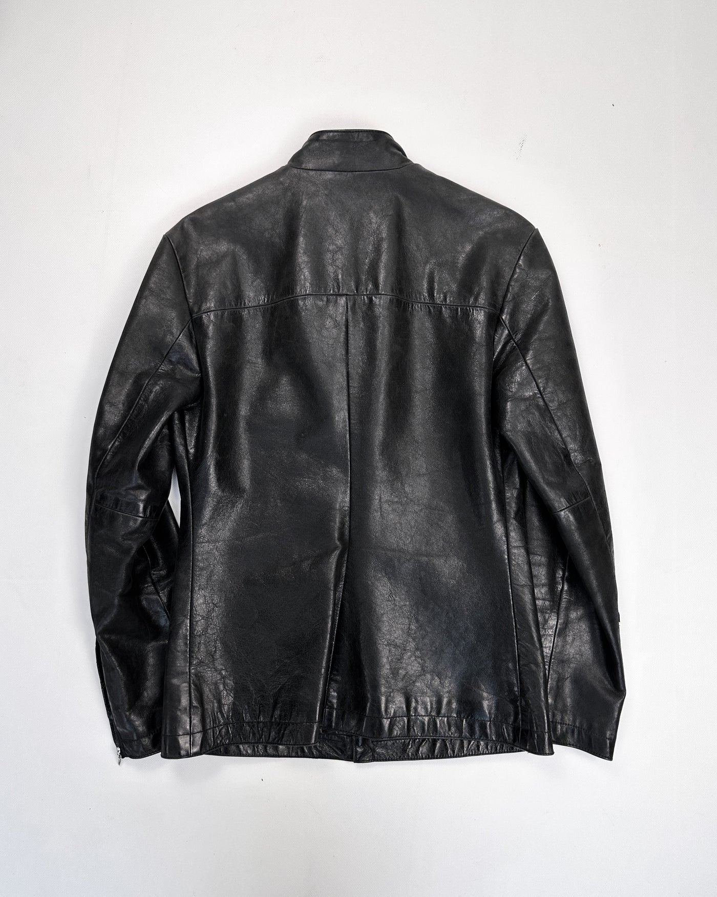 Diesel Black Soft Leather Zipped Jacket 1990's