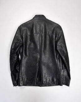 Diesel Black Soft Leather Zipped Jacket 1990's