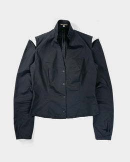 Amaya Arzuaga Black Cotton Deconstructed Top 2000's