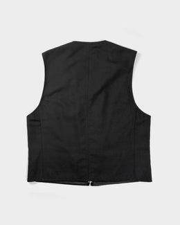 Toni Gard Black Zipped Wool Vest 1990's
