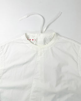 Marni White Cotton Sleveless Top 2000's