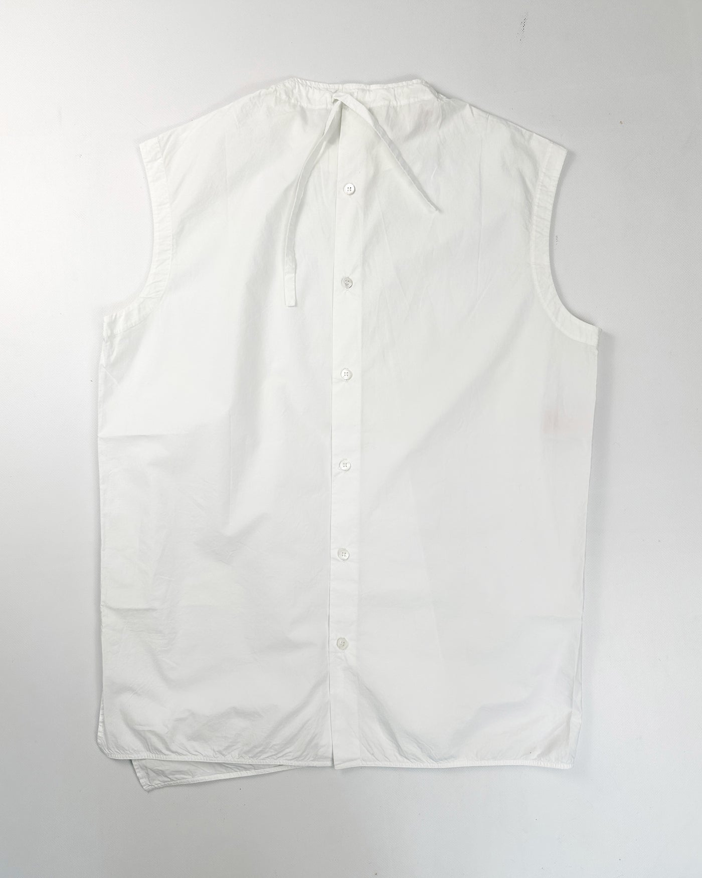 Marni White Cotton Sleveless Top 2000's