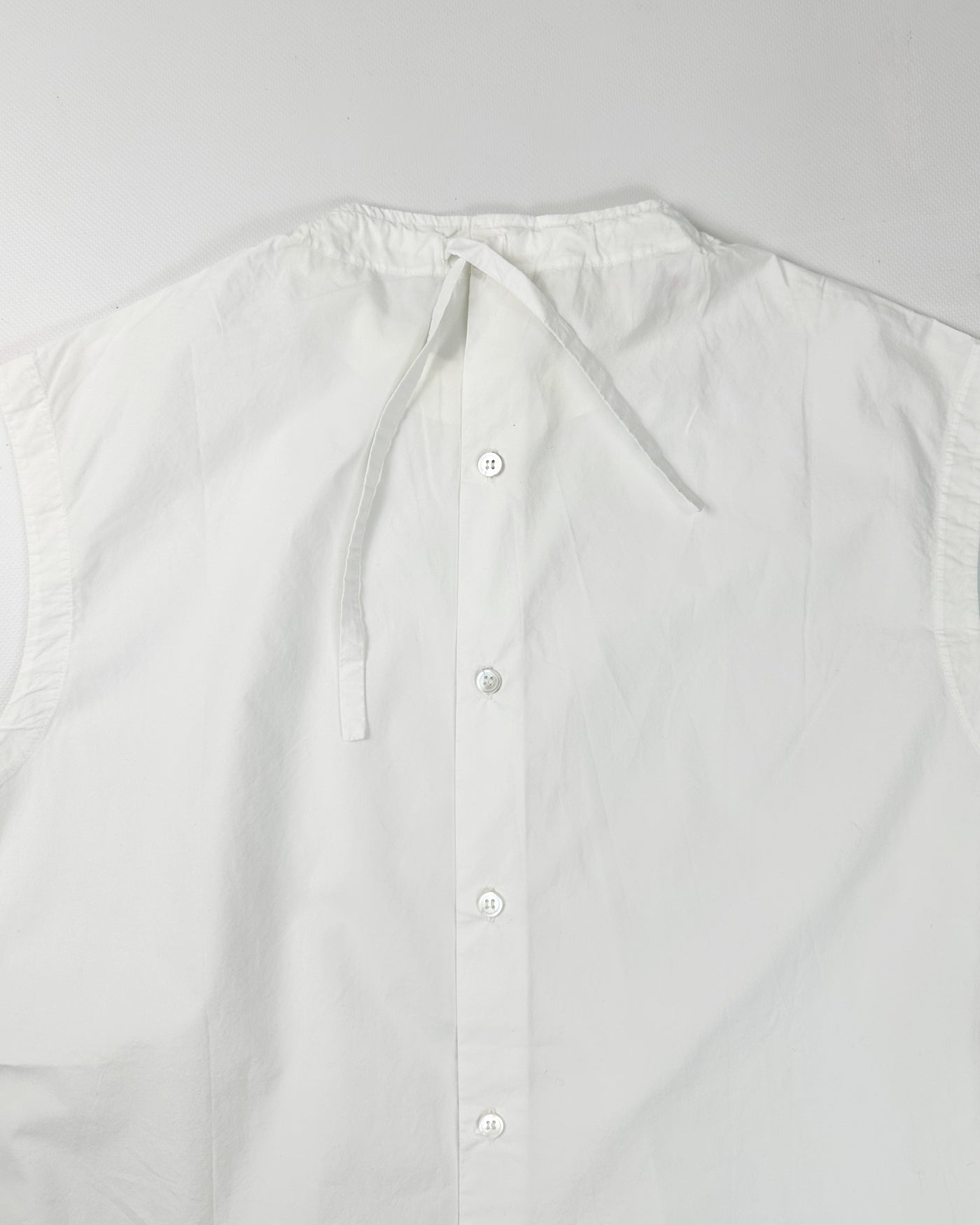 Marni White Cotton Sleveless Top 2000's