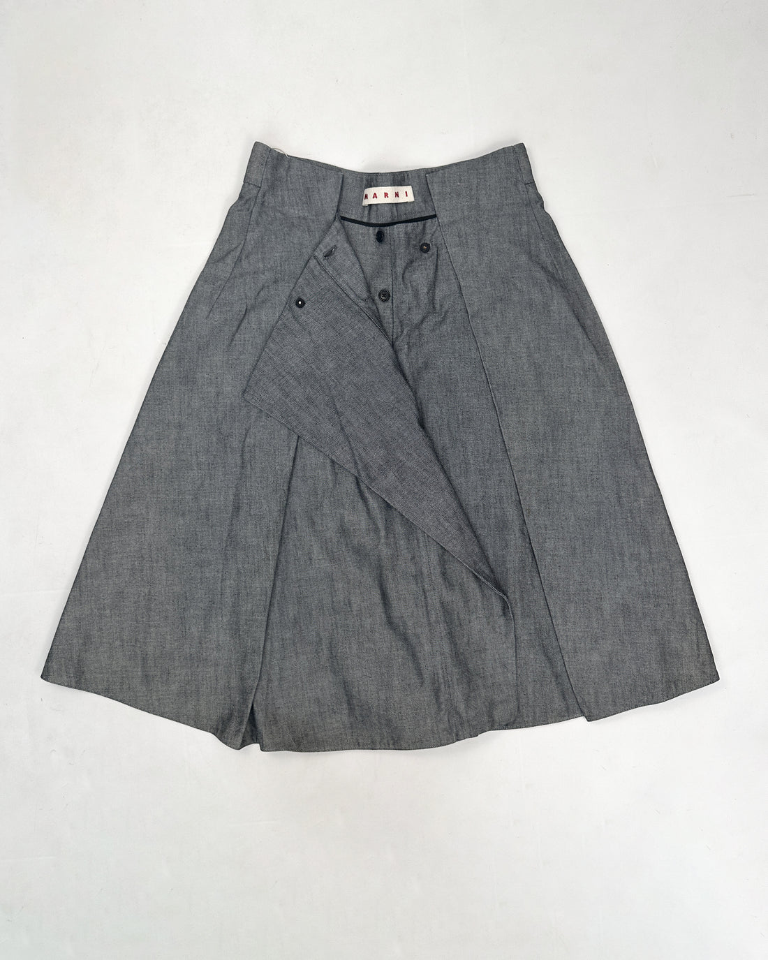 Marni Grey Denim 3-Pieces Skirt 2000's
