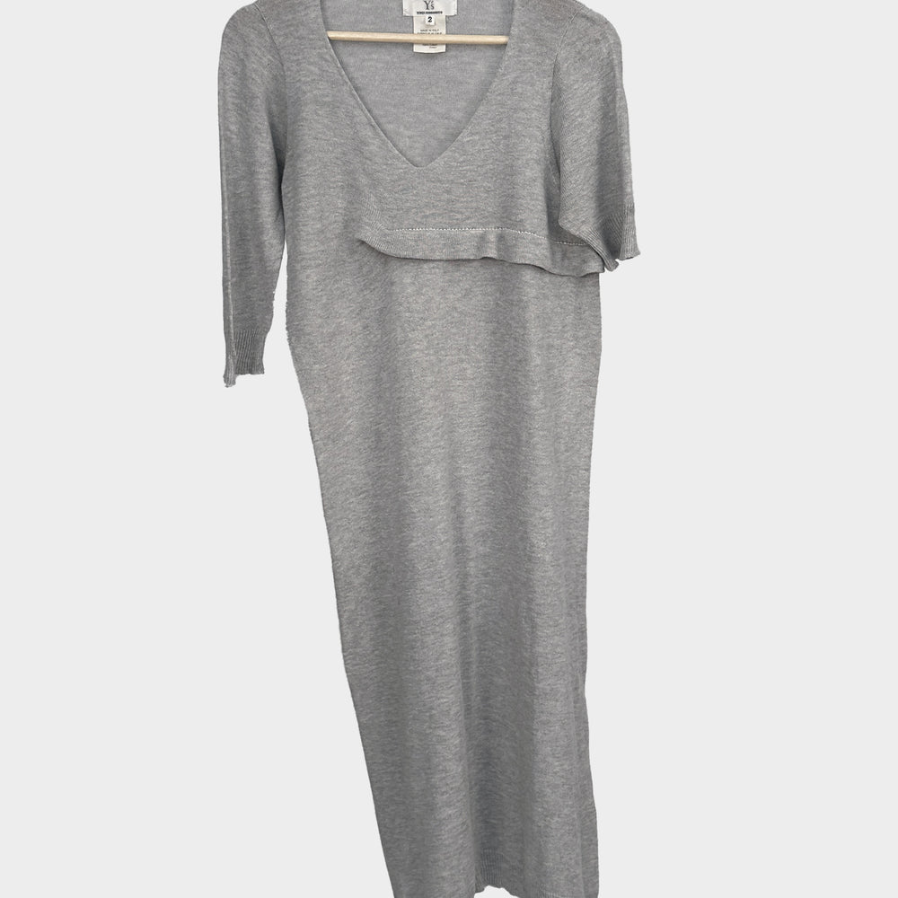 Yohji Yamamoto Asymmetric Grey Dress 2000's