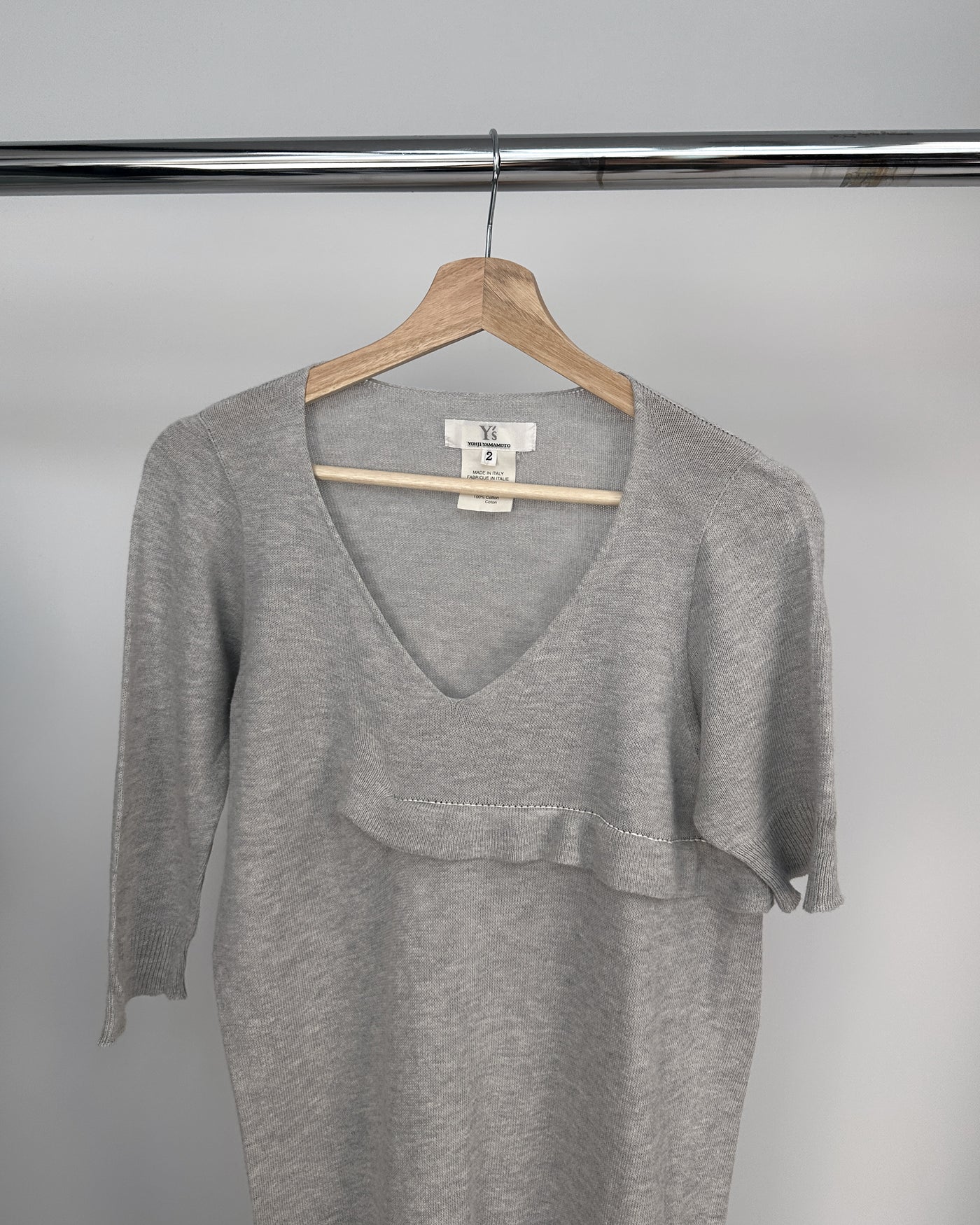 Yohji Yamamoto Asymmetric Grey Dress 2000's