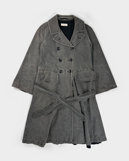 Dries Van Noten Grey Denim Long Jacket 2000's