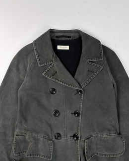Dries Van Noten Grey Denim Long Jacket 2000's
