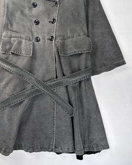 Dries Van Noten Grey Denim Long Jacket 2000's