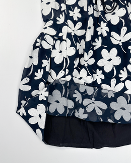 Marni White Flower Print 2-Layer Dress S/S 2014