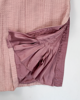 Kas 2-Texture Silk + Cotton Pink Dress 2000's